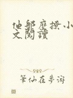 他那么撩小说全文阅读封面