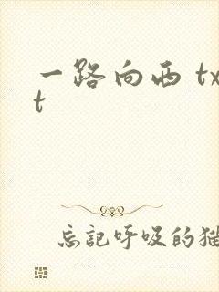 一路向西 txt