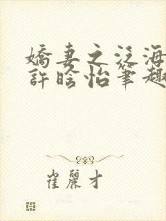 娇妻之泛海之舟许晗怡笔趣阁封面