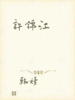 许锦江封面