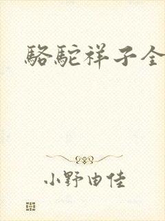 骆驼祥子全文