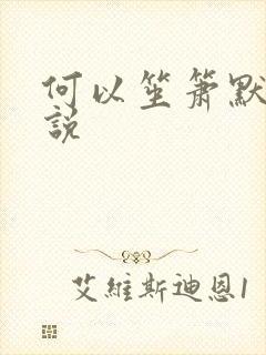 何以笙箫默 小说
