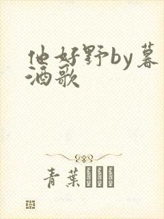 他好野by暮色酒歌封面