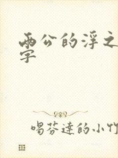 两公的浮之手中字