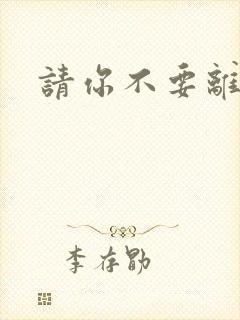 请你不要离开我