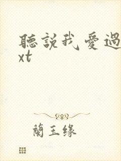 听说我爱过你txt封面