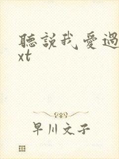 听说我爱过你txt