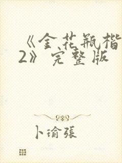 《金花瓶楷梅花2》完整版