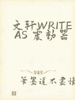 文轩WRITE AS 震动器封面