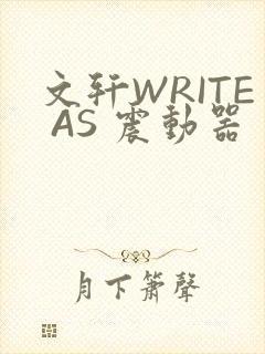 文轩WRITE AS 震动器封面