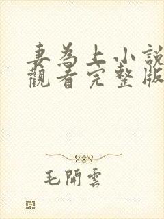 妻为上小说免费观看完整版笔趣阁