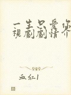 一生只爱你 电视剧剧情介绍封面
