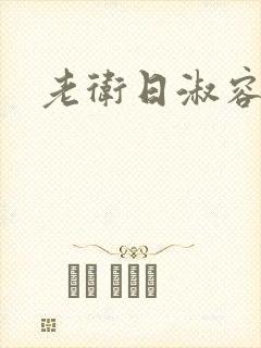 老卫日淑容封面