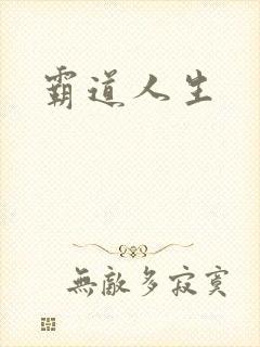 霸道人生封面