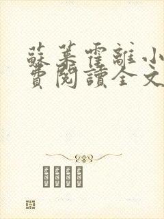 苏莱霍离小说免费阅读全文