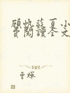 顾帆苏夏小说免费阅读全文