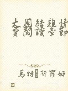 大团结亲情会免费阅读章节封面