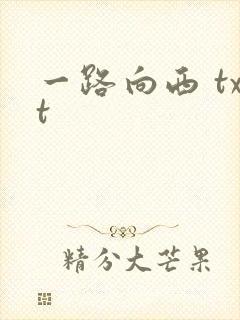 一路向西 txt
