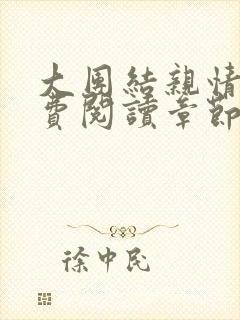 大团结亲情会免费阅读章节封面