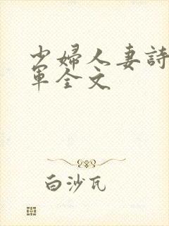 少妇人妻诗雨小军全文