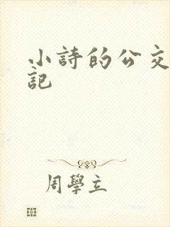 小诗的公交车日记