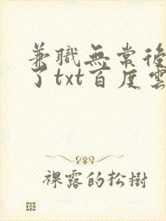 兼职无常后我红了txt百度云