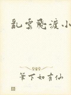 乱云飞渡小说封面