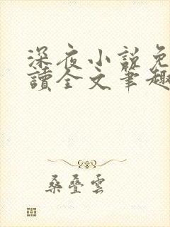 深夜小说免费阅读全文笔趣阁封面