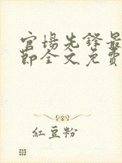 官场先锋最新章节全文免费阅读