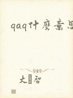 qaq什么意思封面