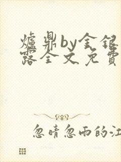 炉鼎by金银花露全文免费阅读笔趣阁