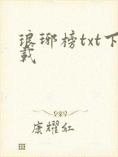 琅琊榜txt下载