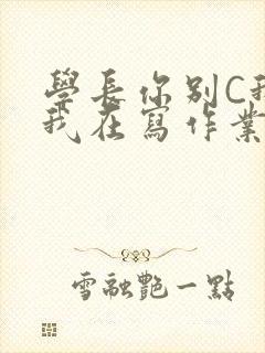 学长你别C我了我在写作业