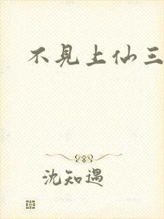 不见上仙三百年封面