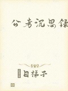 公考沉思录
