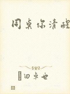 同桌你清醒一点封面
