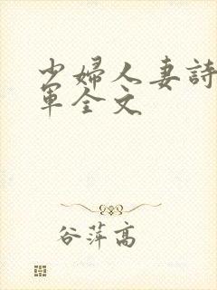 少妇人妻诗雨小军全文
