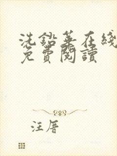 洗铅华在线全文免费阅读封面