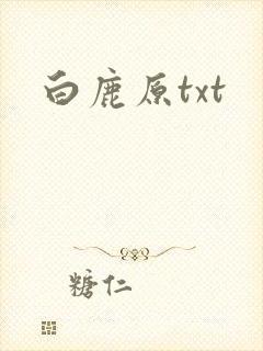 白鹿原txt封面