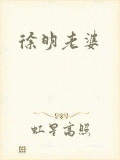 徐明老婆封面