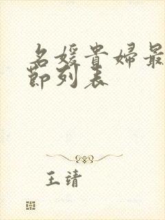 名媛贵妇最新章节列表