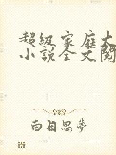超级家庭大杂烩小说全文阅读