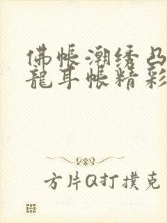佛帐潮绣凸浮双龙耳帐精彩片段
