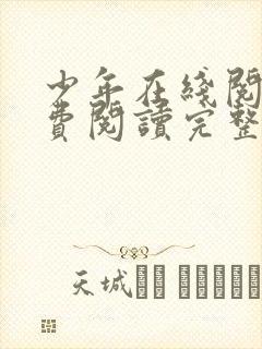 少年在线阅读免费阅读完整版封面