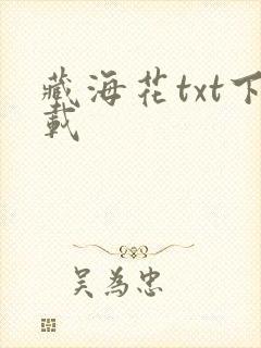 藏海花txt下载封面