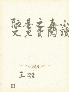 陋巷之春小说全文免费阅读封面