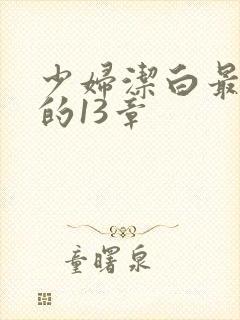 少妇洁白最刺激的13章
