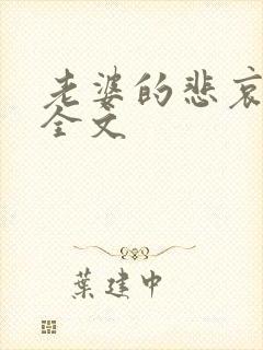 老婆的悲哀小说全文