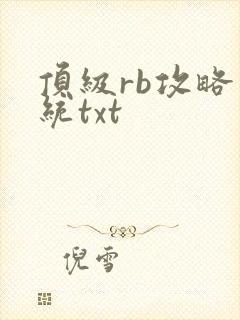 顶级rb攻略系统txt封面