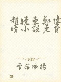 赵晓东郑伟吴雪晴小说免费阅读封面